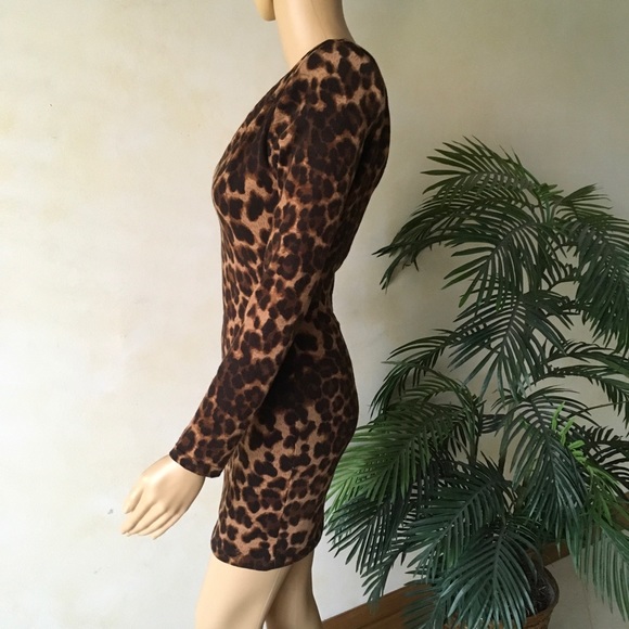 Arden B One Shoulder leopard print mini dress Sexy - Picture 3 of 9